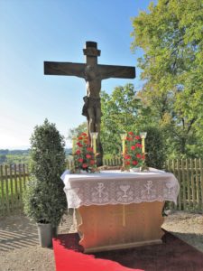 Germany, Bavaria, Andechs, Altar, Cross, Three Hosts Fest Germany, Bavaria, Andechs, Altar, Cross, Three Hosts Fest