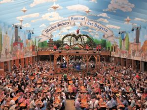 Germany, Bavaria, Munich, Oktoberfest, Hacker Pschorr marquee, interior view, guests Germany, Bavaria, Munich, Oktoberfest, Hacker Pschorr marquee, interior view, guests