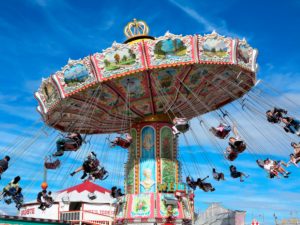 Germany, Bavaria, Munich, Oktoberfest, Kettenkarussell Germany, Bavaria, Munich, Oktoberfest, Kettenkarussell