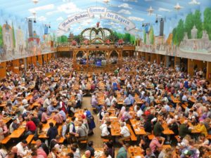 Germany, Bavaria, Munich, Oktoberfest, Hacker Pschorr marquee, interior view, guests Germany, Bavaria, Munich, Oktoberfest, Hacker Pschorr marquee, interior view, guests