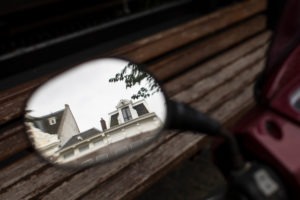 The Netherlands, Holland, Amsterdam, rear-view mirror, motorbike, reflexions, The Netherlands, Holland, Amsterdam, rear-view mirror, motorbike, reflexions,