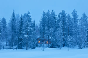 Finnalnd, Lappland, Wald, Winter, Abend, Kalt, Hütte Finnalnd, Lappland, Wald, Winter, Abend, Kalt, Hütte
