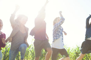 Young people boldly facing challenges of future together