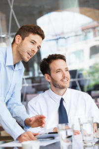 Businessmen collaborating