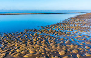 France, New Aquitaine, Arcachon Bay, Petit Nice beach at low tide