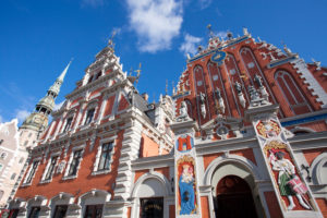 Latvia, Riga city, House of Blackheads and San Peter«s Church , Riga City