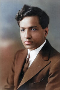 Portrait of a young Subrahmanyan Chandrasekhar as Fellow of Trinity College, Cambridge, 1934. Subrahmanyan Chandrasekhar (1910-1995) was an Indian-American astrophysicist who spent his professional life in the United States. He shared the 1983 Nobel Prize for Physics with William A. Fowler.