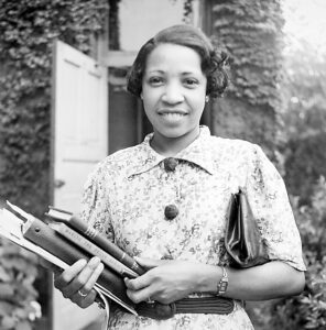 Lois Mailou Jones (1905-1998) was a painter and educator associated with the Harlem Renaissance. Photo circa 1936./n