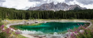 Italy, South Tyrol, Dolomites, Karersee Italy, South Tyrol, Dolomites, Karersee