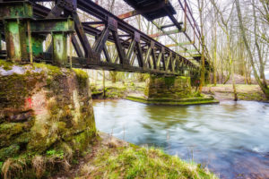An old railway bridge of the Primstalbahn near Waldern An old railway bridge of the Primstalbahn near Waldern