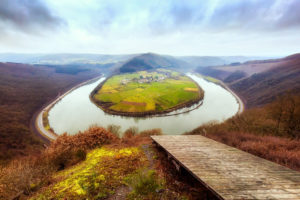 The Saar river bend near Taben-Rodt on a cold day in winter The Saar river bend near Taben-Rodt on a cold day in winter