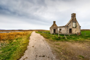 An abandoned house in the scottish highlands An abandoned house in the scottish highlands