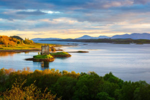 Castle Stalker at sunset Castle Stalker at sunset
