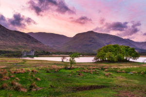 Evening and Sunset at Kilchurn Castle Evening and Sunset at Kilchurn Castle