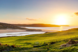Sunset over the Torrisdale bay near Bettyhill Sunset over the Torrisdale bay near Bettyhill