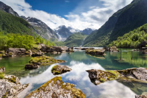 Europe, Norway, Hordaland, Odda, Bondhusvatnet, Bondhus glacier Europe, Norway, Hordaland, Odda, Bondhusvatnet, Bondhus glacier