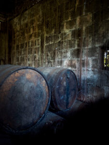 Habitation la Favorite, rum distillery, barrels, distillation with steam engine same as 100 years ago Habitation la Favorite, rum distillery, barrels, distillation with steam engine same as 100 years ago