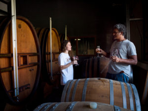 Neisson Rhum, rum warehouses, wooden barrels, woman, man, taste Neisson Rhum, rum warehouses, wooden barrels, woman, man, taste