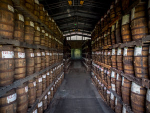 Saint James, Rumlager, der Rum altert in den Fässern Saint James, Rumlager, der Rum altert in den Fässern