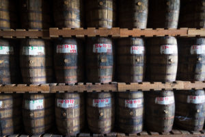 Saint James, rum maturing in wooden barrels Saint James, rum maturing in wooden barrels