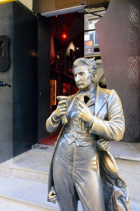 Lviv (Lwiw, Lemberg), statue of Leopold von Sacher-Masoch in Lviv Oblast, Ukraine Lviv (Lwiw, Lemberg), statue of Leopold von Sacher-Masoch in Lviv Oblast, Ukraine