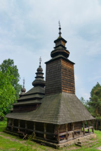 Kiev (Kyiv), Museum of Folk Architecture and Folkways of Ukraine in Pyrohiv, wooden church in Kyiv, Ukraine Kiev (Kyiv), Museum of Folk Architecture and Folkways of Ukraine in Pyrohiv, wooden church in Kyiv, Ukraine