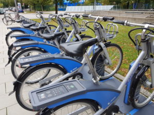 Rental bikes from the Munich public transport company Rental bikes from the Munich public transport company