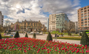 Bilbao City, Federico Moyua Square, Spain, Vasc Country Bilbao City, Federico Moyua Square, Spain, Vasc Country