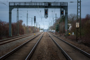 Germany, Baden-Württemberg, Weingarten (Baden), track system. Germany, Baden-Württemberg, Weingarten (Baden), track system.