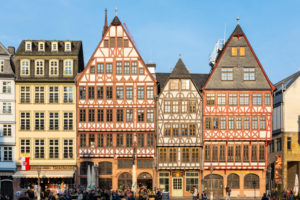 Germany, Hesse, Frankfurt, reconstructed houses on Römerberg. Germany, Hesse, Frankfurt, reconstructed houses on Römerberg.