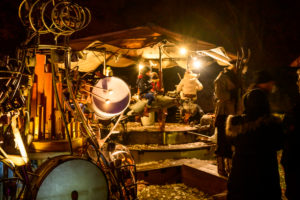 France, Alsace, Wissembourg, Christmas market in the evening France, Alsace, Wissembourg, Christmas market in the evening