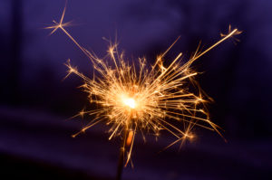Burning sparkler. Burning sparkler.