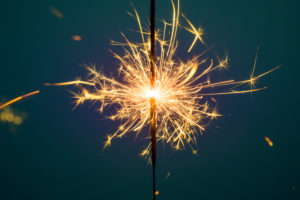 Burning sparkler. Burning sparkler.