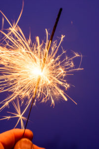 Burning sparkler. Burning sparkler.