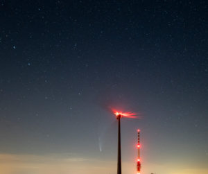 Germany, Baden-Württemberg, Black Forest, Hornisgrinde, C / 2020 F3 (NEOWISE) a comet that was observed in summer 2020. View to the northwest. Germany, Baden-Württemberg, Black Forest, Hornisgrinde, C / 2020 F3 (NEOWISE) a comet that was observed in summer 2020. View to the northwest.