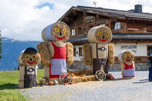 Austria, Serfaus-Fiss-Ladis, Seealm mountain inn. Austria, Serfaus-Fiss-Ladis, Seealm mountain inn.