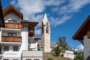 Austria, Serfaus-Fiss-Ladis, Serfaus, the parish church Mariae Himmelfahrt Austria, Serfaus-Fiss-Ladis, Serfaus, the parish church Mariae Himmelfahrt