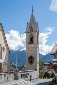 Austria, Serfaus-Fiss-Ladis, Serfaus, the parish church Mariae Himmelfahrt Austria, Serfaus-Fiss-Ladis, Serfaus, the parish church Mariae Himmelfahrt