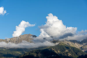 Austria, Serfaus-Fiss-Ladis, clouds on a mountain range. Austria, Serfaus-Fiss-Ladis, clouds on a mountain range.