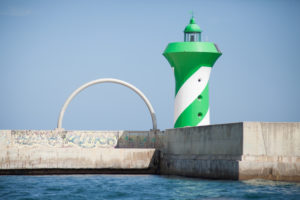 Spain, Barcelona, lighthouse Spain, Barcelona, lighthouse