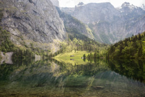 Obersee, Koenigssee, at Berchtesgaden, Upper Bavaria, Bavaria, Germany Obersee, Koenigssee, at Berchtesgaden, Upper Bavaria, Bavaria, Germany