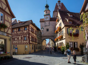 Rothenburg ob der Tauber, old town, Röder Arch and Markus Tower Rothenburg ob der Tauber, old town, Röder Arch and Markus Tower