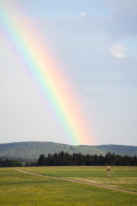Rainbow on the Swabian Jura Rainbow on the Swabian Jura