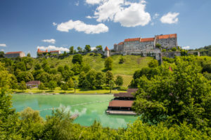 Wöhrseebad Burghausen bathing lake Burg Wöhrseebad Burghausen bathing lake Burg