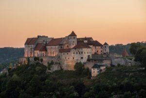 Burghausen Castle, longest castle in the world in the evening light Burghausen Castle, longest castle in the world in the evening light