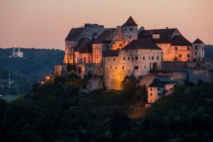 Burghausen Castle, longest castle in the world in the evening light Burghausen Castle, longest castle in the world in the evening light