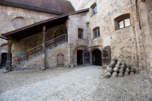 Burghausen Castle, longest castle in the world, courtyard Burghausen Castle, longest castle in the world, courtyard