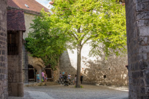 Burghausen Castle, longest castle in the world, courtyard Burghausen Castle, longest castle in the world, courtyard