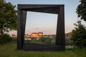 Burghausen Castle, the longest castle in the world, framed in art frames Burghausen Castle, the longest castle in the world, framed in art frames