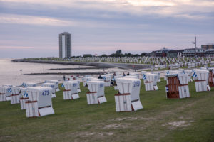 Büsum, beach chairs, beach, high-rise, North Sea Büsum, beach chairs, beach, high-rise, North Sea